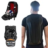JFG RACING Mochila de Motocicleta Impermeable Bolsa de Equipaje, Bolsa de Sillín, Bolsa Multifuncional, Cuero de la PU, Bolsa de Bicicleta, Mochila Deportiva-3, Negro-2, XL, Mochila daypack, Negro-2,