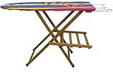 Tabla de planchar en madera de haya maciza suave, color marrón, modelo excelente