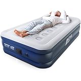Active Era Colchón Hinchable Individual Premium 99 x 187 x 46 cm Resistente a pinchazos. Inflado/Desinflado en 1,5 min - Colchón hinchable automático con Bomba Eléctrica - Almohada Integrada