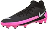 Nike Phantom GT Academy DF FG/MG, Football Shoe Unisex Adulto, Black/Metallic Silver-Pink Blast, 38.5 EU