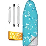 smart&gentle Funda Tabla de Planchar 5 Capas, Ajustable, refleja el Calor y Vapor, para Tablas de Planchar de hasta 140x45 cm