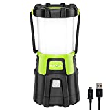 EULOCA Lámpara Camping LED, 1200lm USB Recargable, 4 Modos, Linterna de Camping Recargable Intensidad Regulable, Linterna Camping para Pesca, Excursión, Jardín, Patio etc.