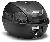 Givi E300NT2 Monolock Primer Caso Con Reflectores Ahumados, 30L Capacidad, Negro