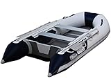Balsa hinchable Prowake AL330: 330 cm de largo con base de aluminio, color azul y blanco, perfecta para entre 3 y 4 personas