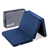 hauck Colchon Cuna de Viaje Plegable 120 x 60 cm - Colchoneta Espuma 5 cm de Grosor - Suelo Parques Infantiles - Colchón Parque Cuna - Bolsa Incluida - Azul