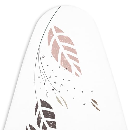 Funda para Tabla de Planchar Encasa, Línea de Lujo con Acolchado Extra Grueso (Se Adapta a Tablas Large Estándar de 125x39 cm) Hoja de otoño - para Hogar y Hotel