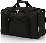 5 Cities Ryanair 40x20x25 Tamaño Máximo Viaje Maleta De Mano Maleta Cabina Avion Mochila Garantía De 2 Años (Negro)