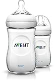 Philips Avent SCF693/27 - Pack de 2 biberones, tetina suave y flexible, anticólicos, PP 0% BPA, 260 ml, color transparente