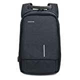 Pomelo Best Mochila de Portátil, Mochila Antirrobo Impermeable【Rasguño Resistente】con Puerto de Carga USB para Ordenador y Móvil.Mochila Ordenador 13.6 Pulgadas para Diario Negocio Trabajo Viaje