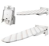 Nisorpa Tablero de Planchar plegable y montado en la Pared, Plegable - Tablero Giratorio de 180° con Funda Resistente al Calor, 98.5 x 30 x 18.5 cm