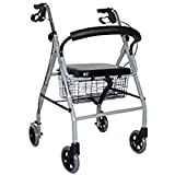 Patterson Medical Andador ligero de aluminio con ruedas, color Gris