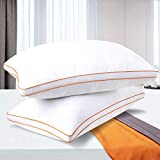 Maxzzz Almohadas Antiácaros Pack 2 Almohadas de Hotel 42x70 cm Almohadas Transpirable Firmeza Media con Suave Fibra 3D +Fibra de Soporte 7D