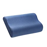 Wemk Almohada Viscoelastica, Almohada Cervical Ergonómico, Reduce Dolores Cervicales, Cubierta de Fibra de Bambú, Antiácaros, Antialérgica, Transpirable, Adecuada para Posición de Espalda y Lateral