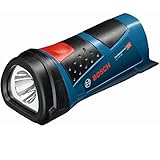 Bosch Professional GLI 12V-80 - Linterna a Batería (sin Batería, 12 V, 80 Lúmenes, en Caja), Negro/ Azul/ Rojo/ Plata