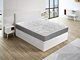 ROYAL SLEEP Colchón de Muelles Ensacados con Viscoelástica | Hilo de Carbono Efecto Antiestrés y Biocerámico | Efecto Regenerador | Confort Alto | Firmeza Media-Alta | 135x190 | Ceramic Pocket