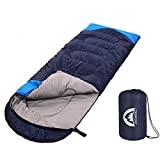 SWTMERRY- Saco de Dormir 4 Estaciones (Verano, Primavera, otoño, Invierno) Clima cálido y frío: Uso Ligero, Impermeable en Interiores y Exteriores para niños Adultos Senderismo Mochilero Camping