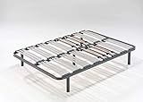 HOGAR24 ES Somier Multiláminas con Reguladores Lumbares, 105x190 cm (5 Patas de 32 cm Incluidas)