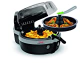 Tefal Actifry YV960120 - Freidora 2 en 1 para cocina sana, 2 zonas cocción, pantalla LCD digital, app con más recetas, capacidad 1,5 kg para 6 personas, incluye cuchara medidora de aceite y sal