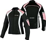 MBSmoto MJ24 Chaqueta Moto Moto para Mujer Touring Chaqueta Textil Impermeable a Prueba de Viento (Rosa bebé, XL)