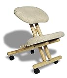 cinius Silla ergonómica Profesional sin Respaldo (Crema)