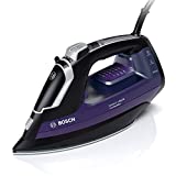 Bosch TDA753122V Plancha de Vapor, VarioComfort, Supervapor 220 g, Triple Tecnología Antical, 3100 W, 0.35 litros, Negro y Violeta