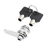 Cerradura tubular para cajón, 16 mm, aleación de zinc, cerradura de seguridad, para cajón, puerta, buzón, caja de herramientas, cerradura de 2 llaves