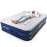 Active Era Colchón Hinchable Matrimonio - 203 x 152 x 48 cm - con Bomba eléctrica incorporada y Almohada integrada - colchon Hinchable