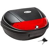 TecTake Universal baúl de Moto Scooter Maleta XXL Motocicleta topcase para 2 Cascos