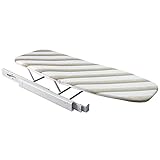 Emuca - Tabla de Planchar Plegable para cajón extraíble, Tabla con Funda para Centro de Planchado Integrado, Fácil Instalación, Ideal para Ahorro de Espacio