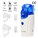 Nebulizador Portatil Inhalador, UlifeME Inhaladores para Bebe, Niños y Adultos, USB Recargable & Certificado CE Nebulizador para Bronquitis, Asma y Nasal, Incluso Boquilla, Máscara, Cable USB y Manual