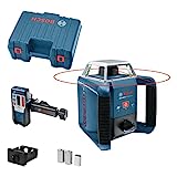 Bosch Professional GRL 400 H - Nivel láser giratorio (uso con un solo botón, alcance Ø: hasta 400m, en maletín)