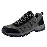 riemot Zapatillas Trekking para Hombre, Zapatos de Senderismo Calzado de Montaña Escalada Aire Libre Impermeable Ligero Antideslizantes Zapatillas de Trail Running, Negro Gris EU 41