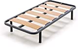 HOGAR24 ES Somier Somieres Lama Ancha Reforzada con Tacos Anti-Ruido y Patas cilíndricas, Tubo 40x30. Fabricación Nacional-90x190cm-PATAS 26CM