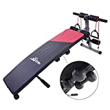 Riscko Wonduu Banco De Abdominales con Mancuernas, para Entrenamiento de Cuerpo Completo, Multiusos, Banco de Peso, Plegable y Plano, para Gimnasio en casa.