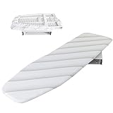 Nisorpa Tablero de Planchar extraíble, Tablero de Planchar Giratorio de 180°, Tablero de Planchar Incorporado en un cajón, Tablero de Planchar Plegable con Funda Resistente al Calor de 95.6 x 30 cm