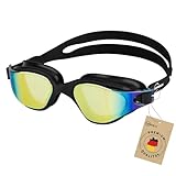 Siproch Gafas de natación para Hombres, Mujeres - Gafas Piscina Protección Anti-vaho Protección UV sin Filtraciones Visión Clara Fáciles de Ajustar con Puente Nasal Suave para Hombres