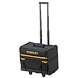 STANLEY Bolsa Rígida con Ruedas, Tejido 600 Denier, Estructura Rígida, Asa Telescópica, Compartimentos Ajustables, Bolsillo para Documentos, 46x33x45 cm, 1-97-515
