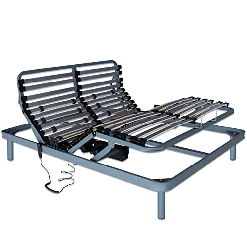 Ventadecolchones - Cama Articulada Reforzada con Subida Y Montaje con Motor eléctrico Medida 135 x 200 cm