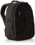 Amazon Basics - Mochila para Cámara de Gran Capacidad con Acolchado Interno para DSLR y Accesorios, Impermeable y Resistente a los Golpes, 30 x 15 x 37 cm, Negro, Sólido