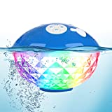 Uekars - Altavoces Bluetooth portátiles para Piscinas flotantes Impermeables IPX7 con luz loloré LED, Altavoz de Ducha para bañera de hidromasaje, SPA, al Aire Libre, Estanque, Playa, Fiesta,