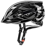 uvex i-vo, casco todoterreno ligero unisex, ajuste de talla individualizado, luz LED opcional, black, 56-60 cm