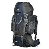 Hwjianfeng 80+5L Mochilas de Acampada de Gran Capacidad Hombre Multifuncional Mochilas de Senderismo Portatil Impermeable de Nylon Mochilas de Excursion para Viajes Mochilas Unisex