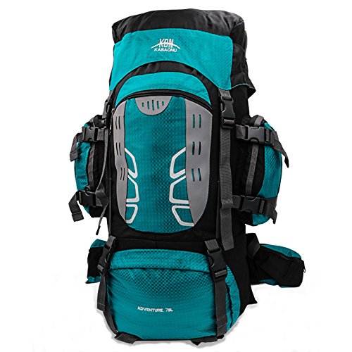 Mooedcoe Mochila de senderismo grande de 75 l resistente al agua para viajes, montañismo, escalada, senderismo, camping