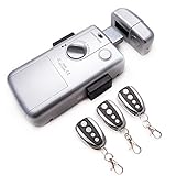 AIREL Cerradura 3 Mandos Cerradura Antibumping Cerradura Inteligente Cerradura Electronica con Mando Cerradura Puerta Interior Cerradura Electronica de Seguridad Plata