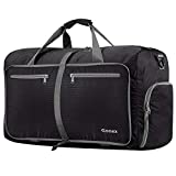 Gonex - Bolsa de Equipaje Plegable para Deporte o Viaje (Multiusos, Impermeable, 80 L), Negro, L