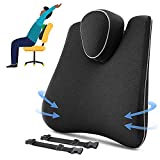 Tusscle Cojin Lumbar,Almohada de Apoyo Lumbar de Espalda por Silla Oficina,Cojin Lumbar Coche，Ortopedico Respaldo Lumbar para Silla Oficina，Nuevo Respaldo Lumbar Soporte de Esponja Memoria