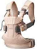 BabyBjörn Mochila Porta Bebé One Air, Malla 3D, Rosa perla