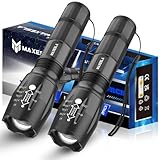 Linterna LED Alta Potencia - Mini Potentes 2000 Lúmenes Antorcha de Mano, 5 Modos, Zoomable, para Ciclismo Camping Montañismo