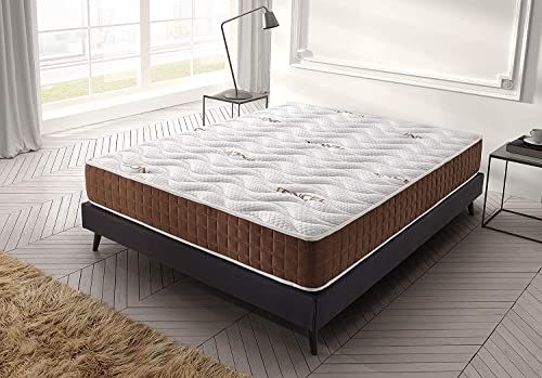 Simpur Low Cost, Colchón Muelles Ensacados Visco Spring Magestic, Altura 30cm, Firmeza 7,5/10, Viscoelástica, 9 Capas Diferenciadas, Independencia de Lechos, Ortopédico, Altura 30 cm, 180x200 cm
