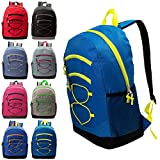 Paquete de 24 mochilas elásticas dobles de 17 pulgadas para niños, bolsas de libros a granel para estudiantes de primaria, media y secundaria, 8 colores surtidos, Cuerda elástica surtida, 43 cm, Doble